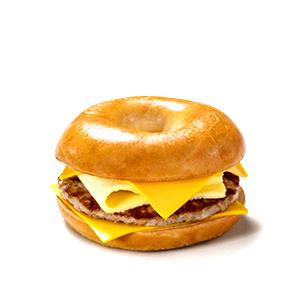 1 bagel Sausage, Egg and Cheese Bagel