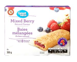1 bar (40 g) Mixed Berry Cereal Bars