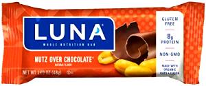 1 Bar Nutrition Bar, Luna Cookie, Peanut Butter Chocolate