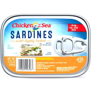 1 Can (3.75 Oz), Drained Sardines in Oil (Canned)