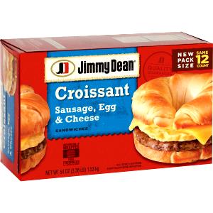 1 croissant (129 g) Sausage, Egg & Cheese Croissants