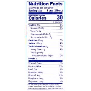 1 cup (240 ml) Original Almond Milk Unsweetened