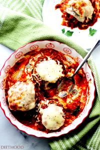 1 Cup Eggplant with Cheese and Tomato Sauce