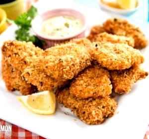 1 Cup Flaked Fried Floured or Breaded Salmon