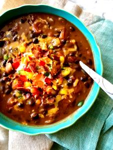 1 Cup Hearty Black Bean W/Bacon Soup, Rts