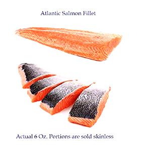 1 fillet (170 g) Atlantic Salmon Boneless, Skinless Center Cut Fillets