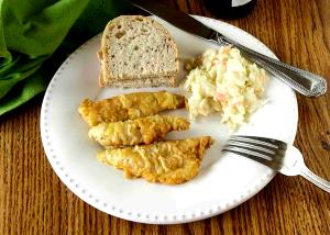 1 Fillet (4-1/4 X 2-1/4 X 3/8) Fried Floured or Breaded Perch
