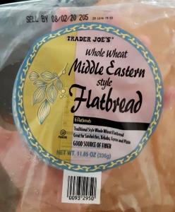 1 flatbread (56 g) 100% Whole Wheat Middle Eastern Flatbread