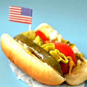 1 hot dog (290 g) Original Chicago Dog on a Standard Bun