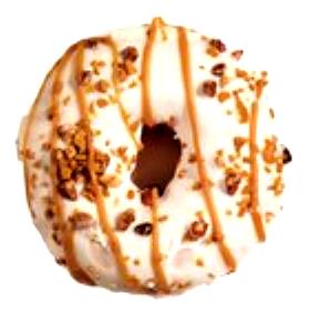 1 Large (approx 3-1/2 Dia) Chocolate Coated or Frosted Doughnuts
