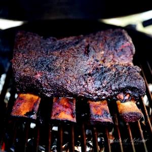 1 Lb Beef Ribs (Small End, Trimmed to 1/4 Fat, Select Grade, Cooked, Roasted)