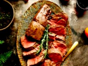1 Lb Beef Tenderloin (Trimmed to 1/4 Fat, Select Grade, Cooked, Roasted)