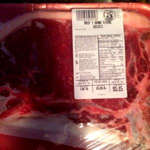 1 Oz Beef T-Bone