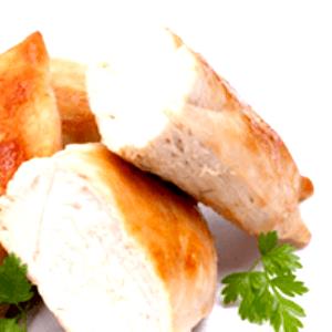 1 Oz Boneless, Skinless Fried Chicken Thigh No Coating (Skin Not Eaten)