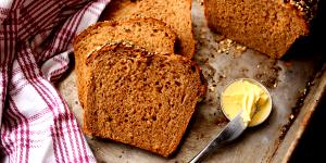 1 Oz Toasted 100% Whole Wheat Bread (Home Recipe or Bakery)