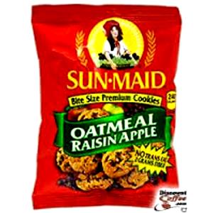 1 package (56 g) Oatmeal Raisin Apple Bite Size Cookies