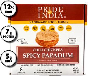 1 papadum (10 g) Papadums