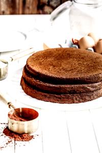 1 Piece (1/12 10 Dia) Chocolate Sponge Cake