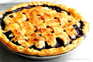 1 Piece (1/8 9 Dia) Blueberry Pie (One Crust)