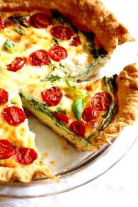 1 Piece (1/8 9 Dia) Meatless Spinach Quiche