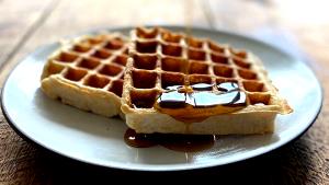1 Piece Sourdough Starter Discard Waffles