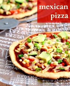 1 Pizza (11 Dia) Thick Crust Pizza with Beans and Vegetables