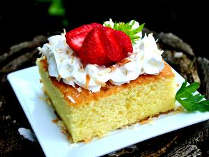 1 Portion Tres Leches Cake (Three-Milk Cake)