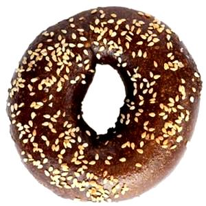 1 Regular Toasted Pumpernickel Bagel