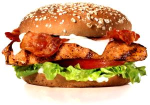 1 sandwich (250 g) Low Carb Charbroiled Chicken Club Sandwich