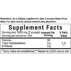 1 scoop (2 g) D-Ribose