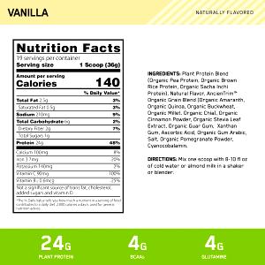 1 scoop (36 g) Plant Based Protein