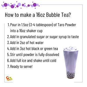 1 serving (16 oz) Taro Milk Tea