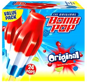 1 Serving Bomb Pop, Jr. Frozen Treats
