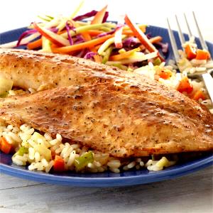 1 Serving Grilled Tilapia W/ Rice Pilaf