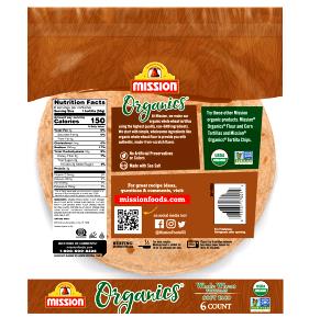 1 Serving Organic Wheat Wrap