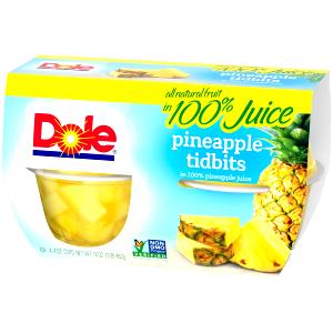 1 Serving Pineapple In Pineapple Juice Fruit Cups