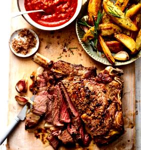 1 Serving Ribs & Steak