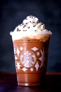 1 Serving Venti - Peppermint Mocha Twist Frappucinno Blended Coffee - No Whip - Nonfat Milk