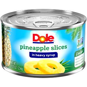 1 Slice Or Ring (3  Dia) With Liquid Pineapple in Heavy Syrup (Cooked or Canned)