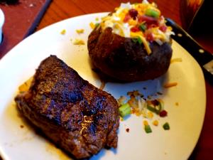 1 steak (6 oz) Outback Center-Cut Sirloin (6 oz)