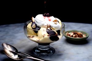 1 Sundae Soft Serve Light Ice Cream Sundae with Chocolate or Fudge Topping (with Whipped Cream)