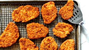 1 Thick Slice (approx 2 X 1-1/2 X 3/8) Baked or Fried Coated Chicken Skinless