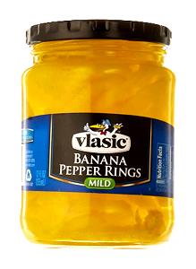 12 pepper rings (1 oz) Mild Stackers Banana Pepper Rings