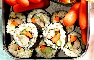 2 Pieces Sushi, Teriyaki Chicken