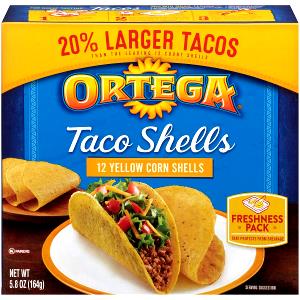 2 taco shells Yellow Corn Hard Taco Shells