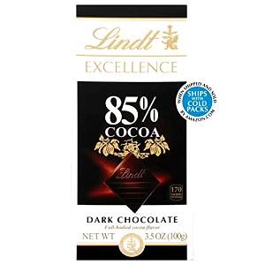 4 pieces (40 g) Extra Dark Chocolate 85% Cacao
