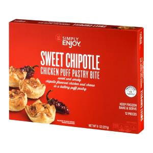 4 pieces Sweet Chipotle Chicken Puff Pastry Bites