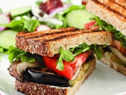 Rock the Evening with Grilled Eggplant and Portobello Sandwich